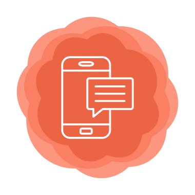 Basit sohbet simgesi, konuşma balonu, vektör illüstrasyonu