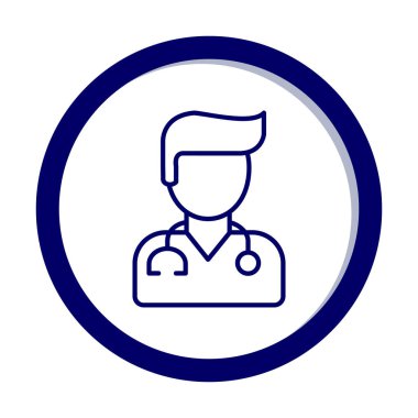 Erkek doktor simgesi, vektör illüstrasyon tasarımı