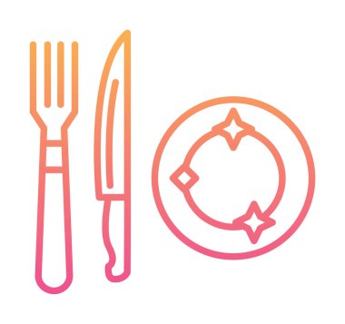 Çatal bıçak ağı simgesi, vektör illüstrasyonu