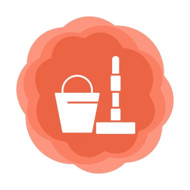 kova ve paspas simgeleri vektör illüstrasyonuName