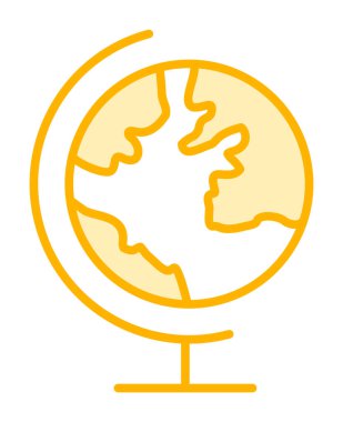 dünya simgesi, vektör illüstrasyonu basit tasarım