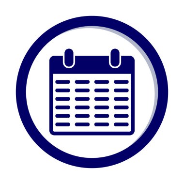 Takvim düzlüğü simgesi, vektör illüstrasyonu 