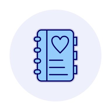 not defteri simgesi soyut arkaplan vektöründe izole edildi