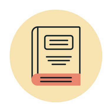 kitap simgesi, vektör illüstrasyonu basit tasarım