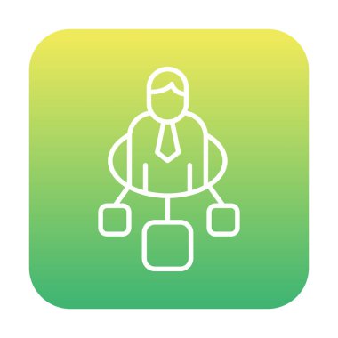 Takım Lideri Bağlantı web simgesi, vektör illüstrasyonu