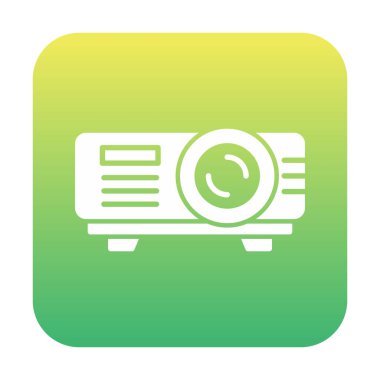 Projektör simgesi basit illüstrasyon vektörü