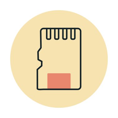 SD kart simgesi vektör illüstrasyonu 