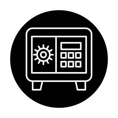 Güvenli kutu vektör çizimi tasarımı