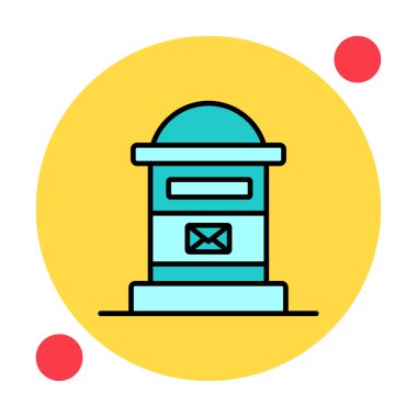 posta kutusu simgesi, vektör illüstrasyonu basit tasarım