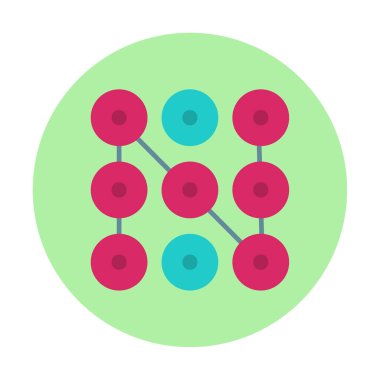 Desen ağ simgesi, vektör illüstrasyonu