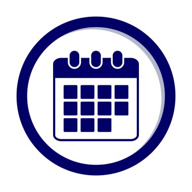 Takvim düzlüğü simgesi, vektör illüstrasyonu 