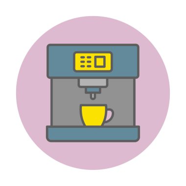 kahve makinesi simgesini, vektör çizim