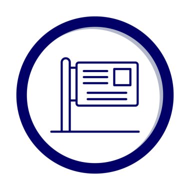 Reklam panosu. Web simgesi basit illüstrasyon