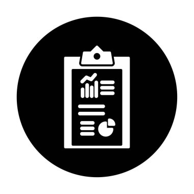 iş raporu simgesi, vektör illüstrasyonu basit tasarım