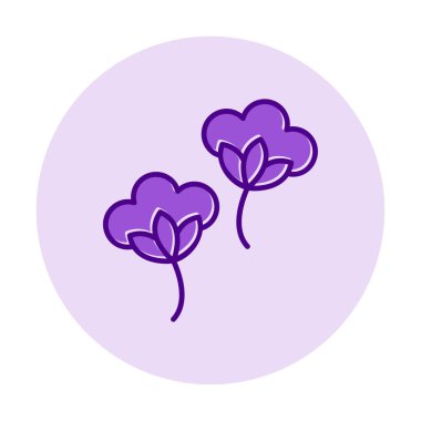 Pamuk çiçeklerinin basit web çizimi