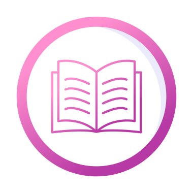 kitap düz simge vektör çizim