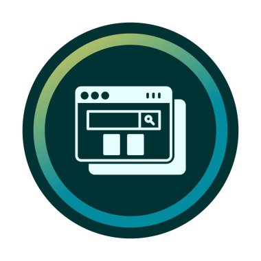 tarayıcı web sayfası simgesi, vektör illüstrasyonu