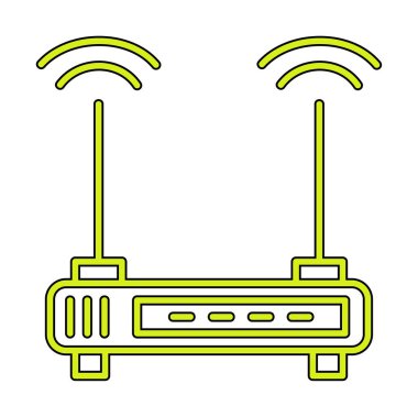 wifi sinyali, Router Aygıt vektör illüstrasyon tasarımı