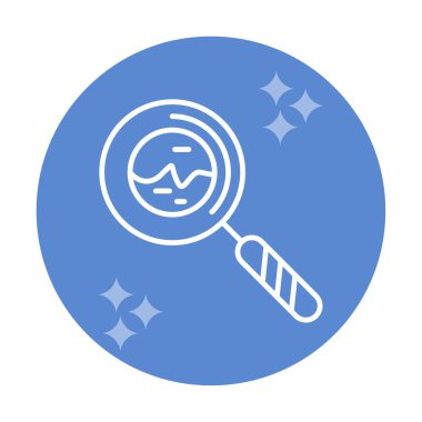 Büyüteç simgesi. Arama tuşu, renkli vektör illüstrasyonu 