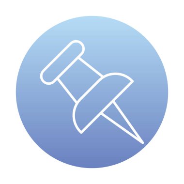 İğne simgesine bas. vektör illüstrasyonu