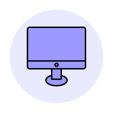 Ekran simgesi vektör illüstrasyonunu izle