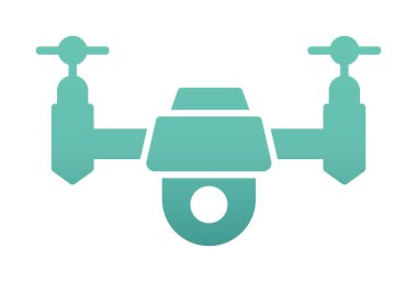  Grafik Drone ikon vektör illüstrasyonu