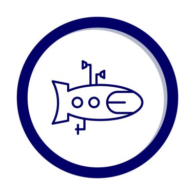 denizaltı simgesi web basit illüstrasyon