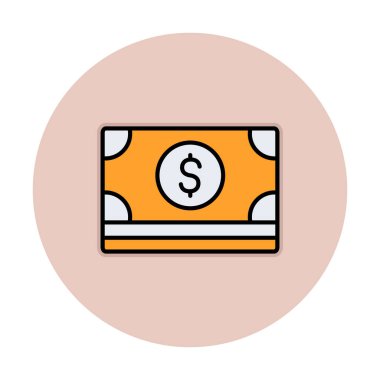 Basit ödeme finans simgesi, vektör illüstrasyonu