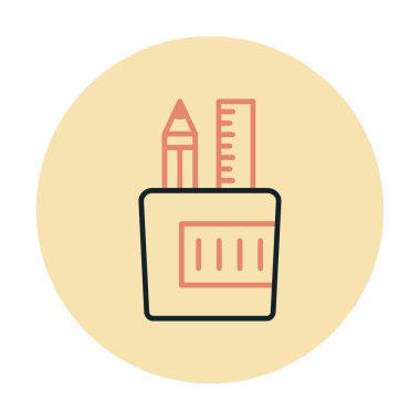 Kırtasiye web simgesi beyaz arkaplanda izole edildi
