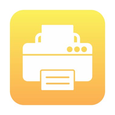 yazıcı simgesi web basit illüstrasyon