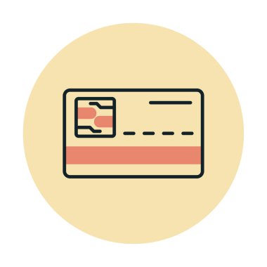 Akıllı Kart vektörü basit biçim simgesi