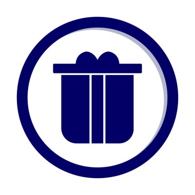 hediye kutusu simgesi, vektör illüstrasyonu basit tasarım