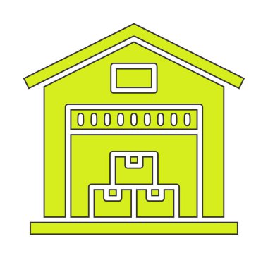 Web için depo vektör simgesinin basit illüstrasyonu