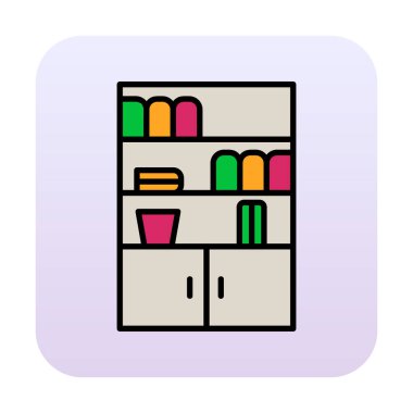 Dolap simgesi, vektör illüstrasyonu basit tasarım