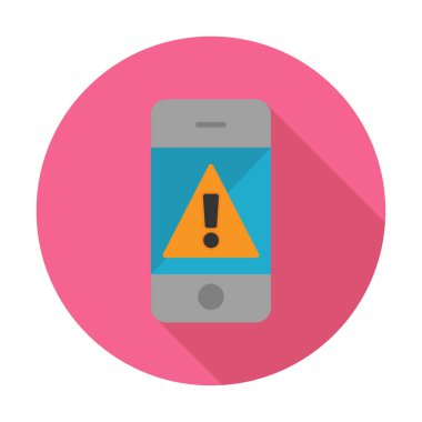 Düz biçimli uyarı cep telefonu simgesi
