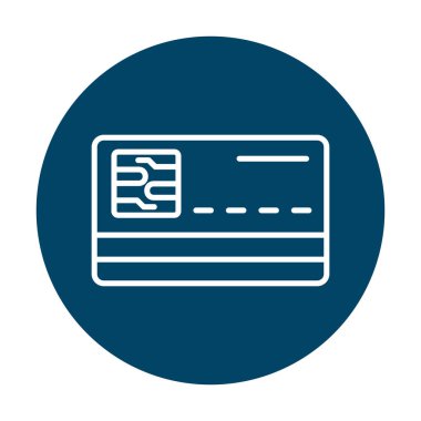 Akıllı Kart vektörü basit biçim simgesi