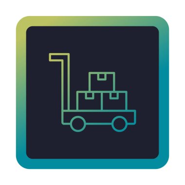 Trolley simgesi, vektör illüstrasyon tasarımı.