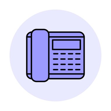 Basit Telefon Simgesi, vektör illüstrasyonu