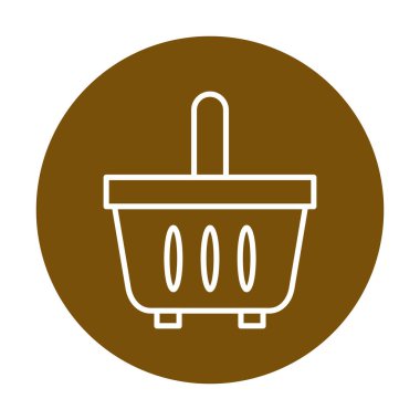 Alışveriş sepeti ikonu vektör illüstrasyonu          