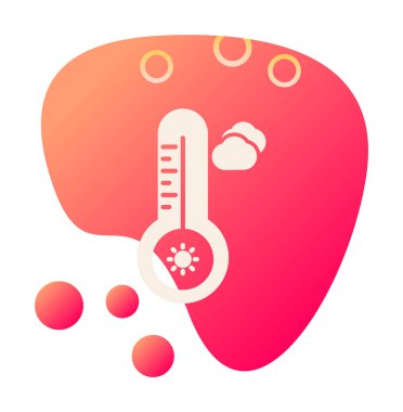 Sıcak Sıcaklık simgesine sahip termometre 