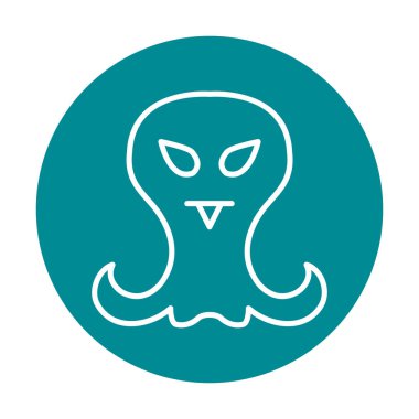 Sevimli uzaylı karakter Vektör illüstrasyonu