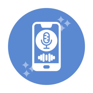 Beyaz arkaplan üzerinde ses vektör yardımcı illüstrasyonu