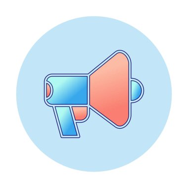 megafon simgesi, vektör illüstrasyonu