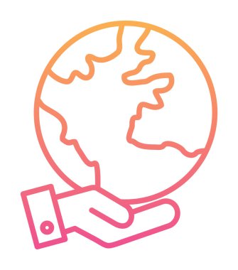 earth icon, vector illustration simple design