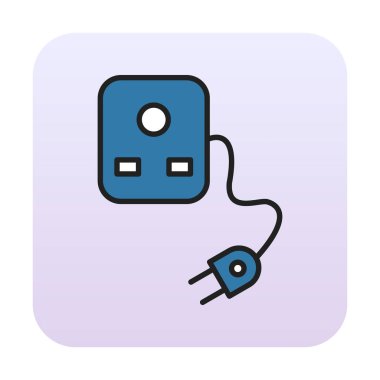 Fiş ve Soket, web simgesi basit tasarım 