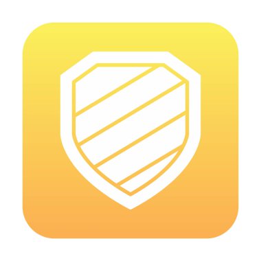 Güvenlik kalkanı simgesi, vektör illüstrasyonu