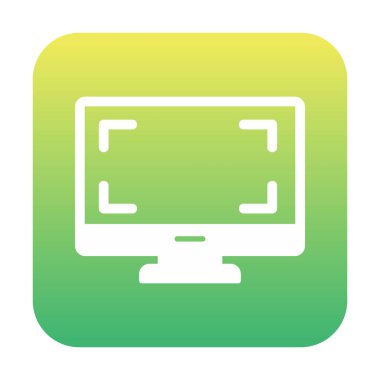 bilgisayar izleme simgesi, vektör illüstrasyonu basit tasarım