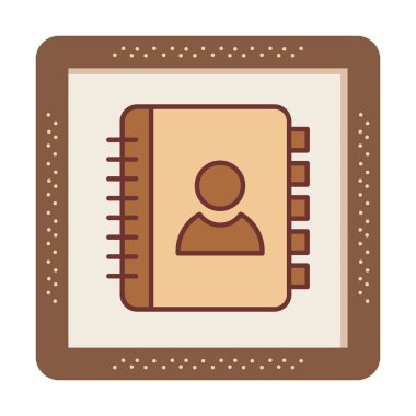 Contact book web icon, vector illustration