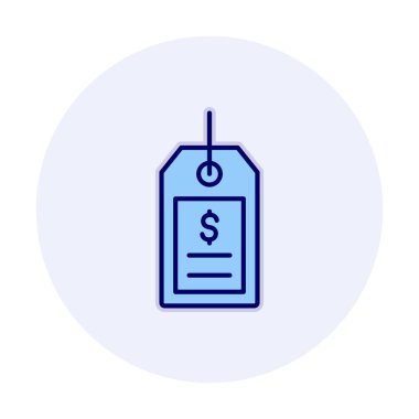 Basit fiyat etiketi simgesi, vektör çizim