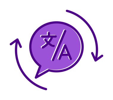 vektör illüstrasyonu, Çeviri simgesi tasarımı                       